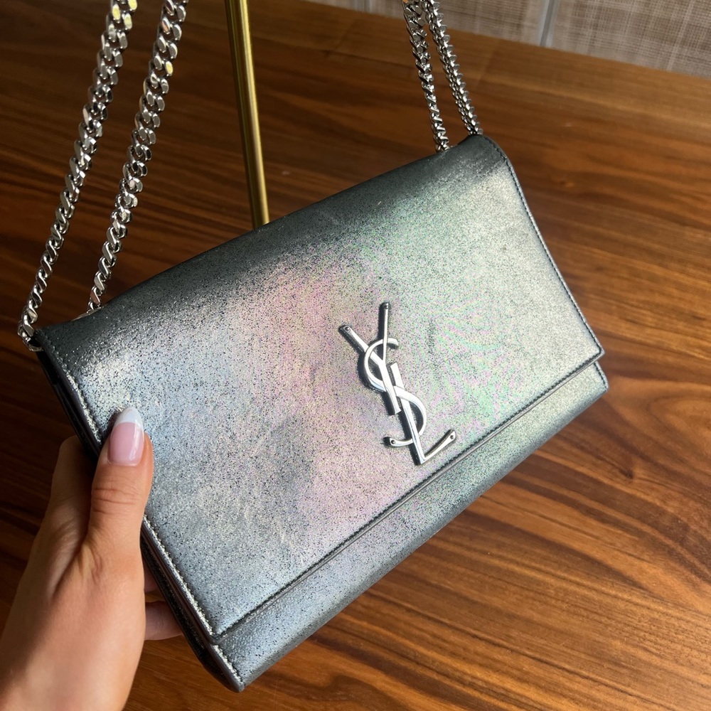 Ysl Kate Crossbody Purse (gunmetal grey)